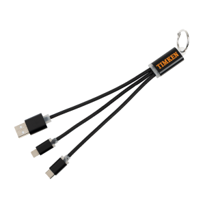Metal 3-in1 Cable With Key Fob